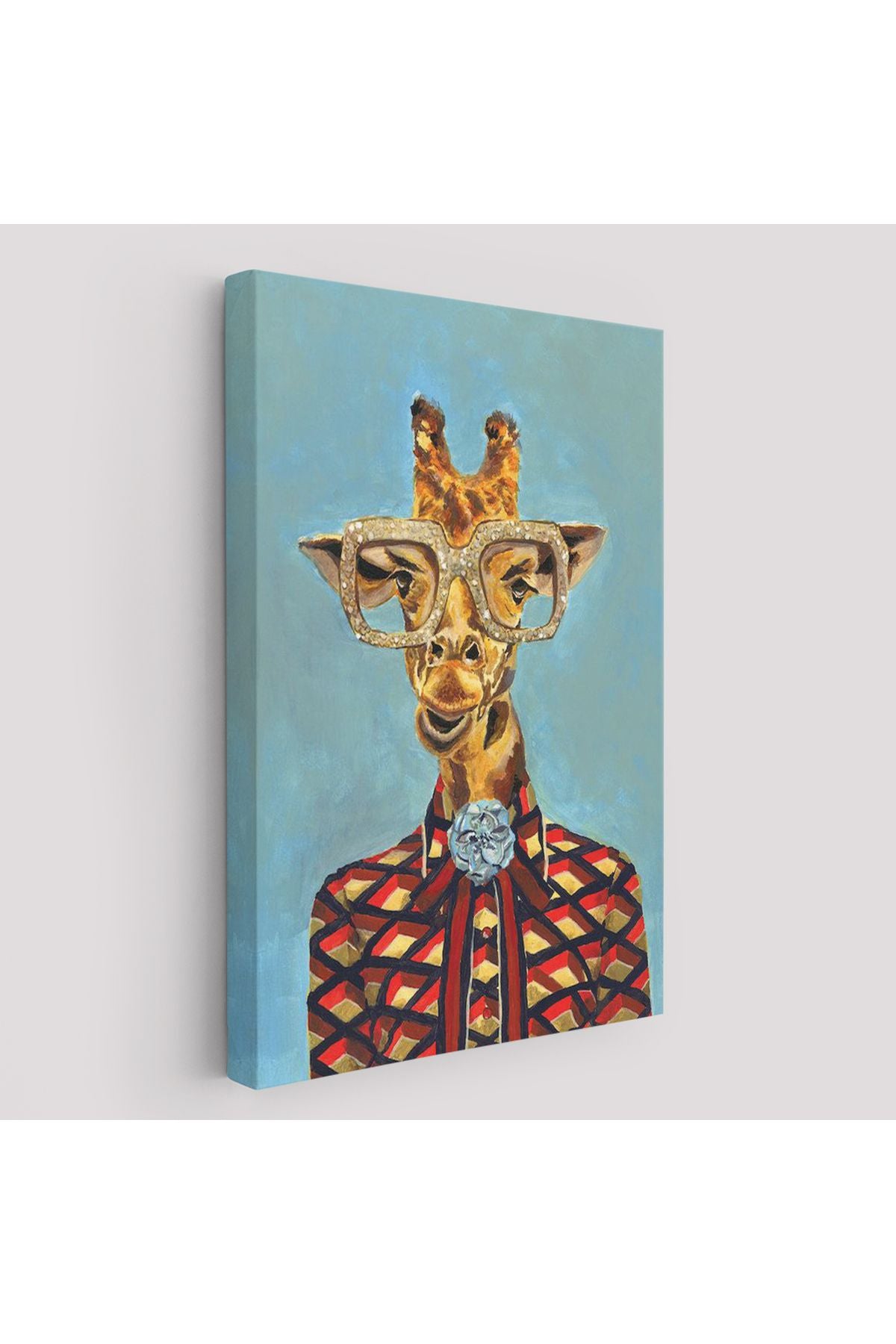 Sosyetik Zürafa Dekoratif Duvar Tablosu-6131