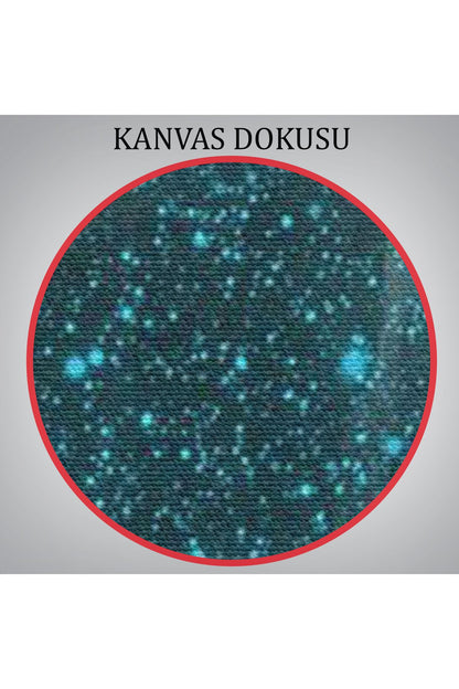 Geyiğin Gece Ormandaki Silüeti Duvar Tablosu-6369