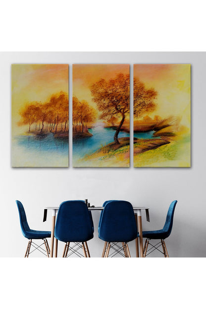 Yaz Mevsimi Manzaralı Kanvas Duvar Tablosu-1181