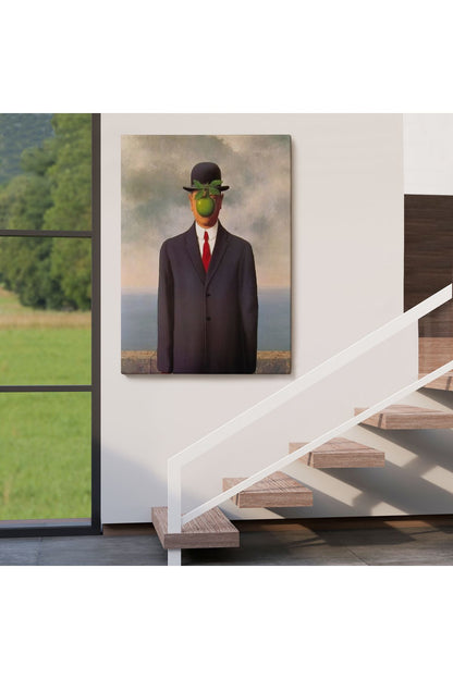 Renee Magritte'in Adamın Oğlu İsimli Eseri Kanvas Tablo-5132