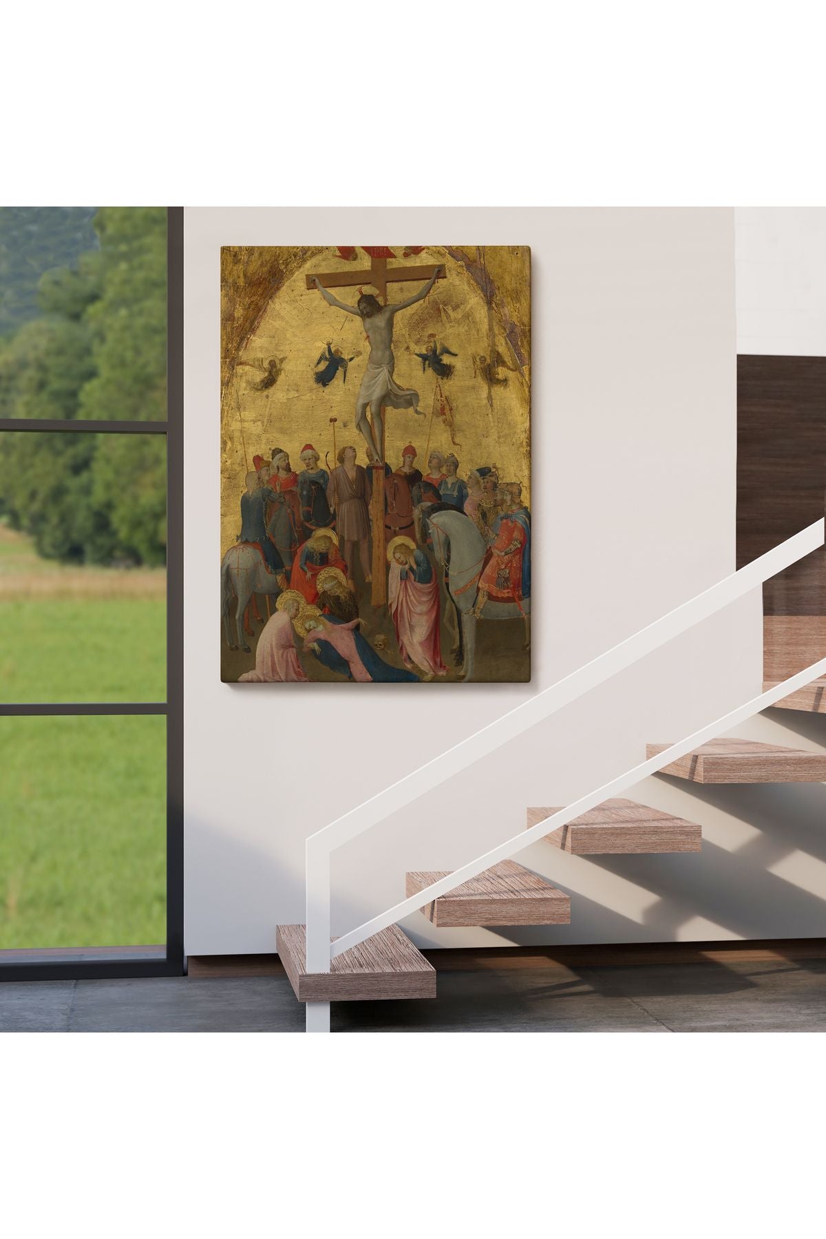 Fra Angelico Çarmıha Geriliş Tablosu, Çaucifixion Jesus Christ -6396