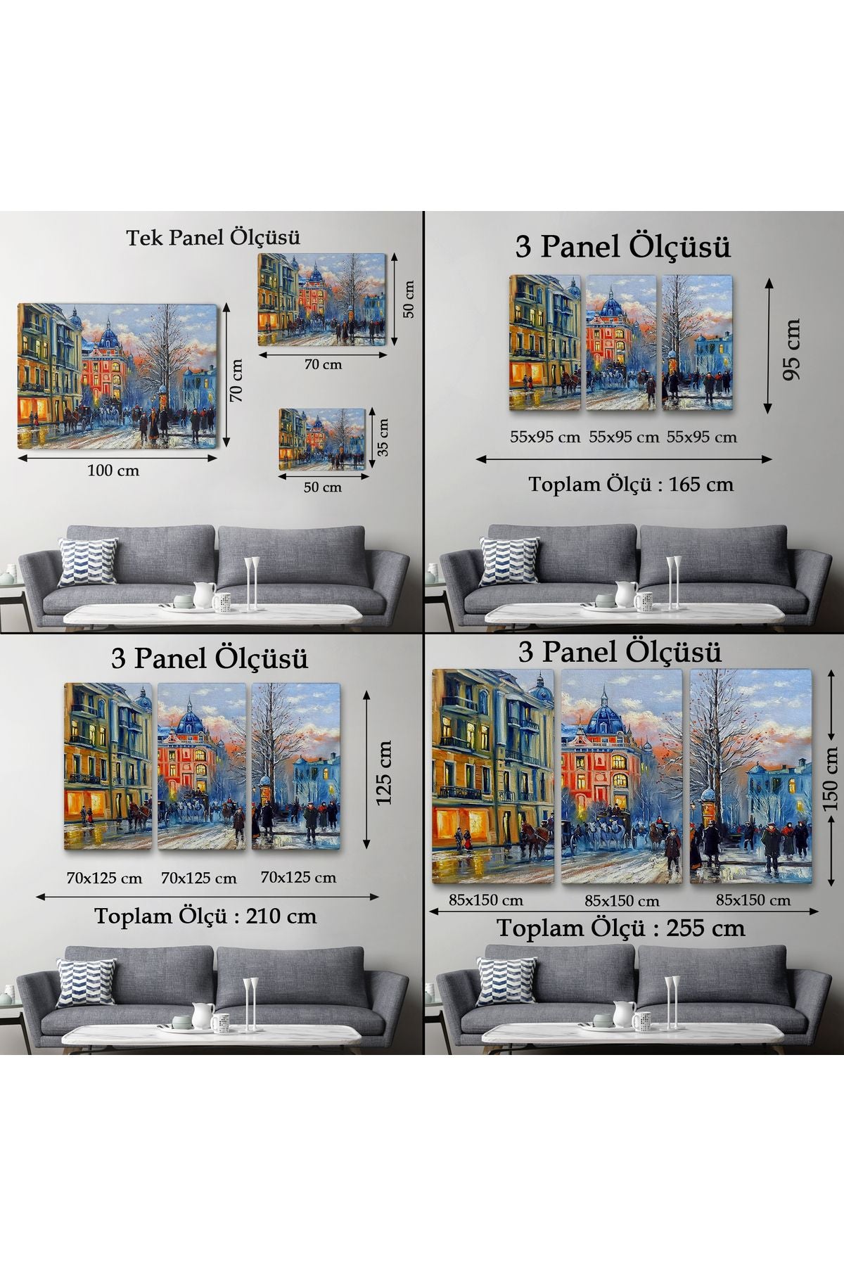 Kiev Ukranya Yağlıboya Görünüm Dekoratif Kanvas Tablo-3513