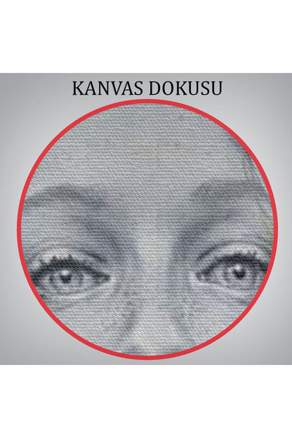 SZ KVS1-Dekoratif Duvar Tablosu-Güzel Kadın ve Altın Detayları Kanvas Tablo 6044