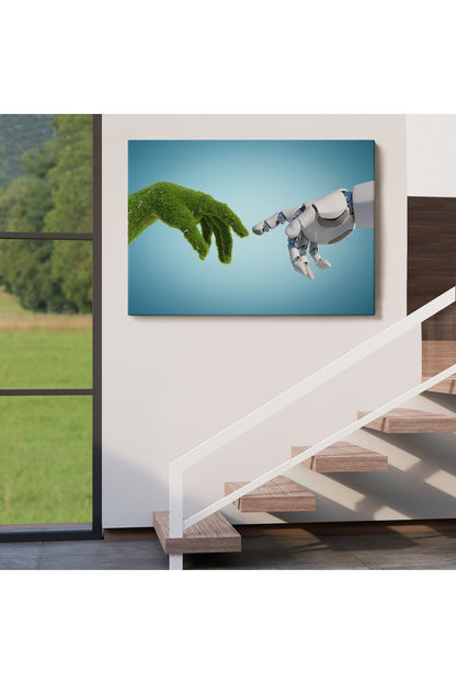 Doğa Ve Teknoloji Soyut Dekoratif Kanvas Duvar Tablosu-3588
