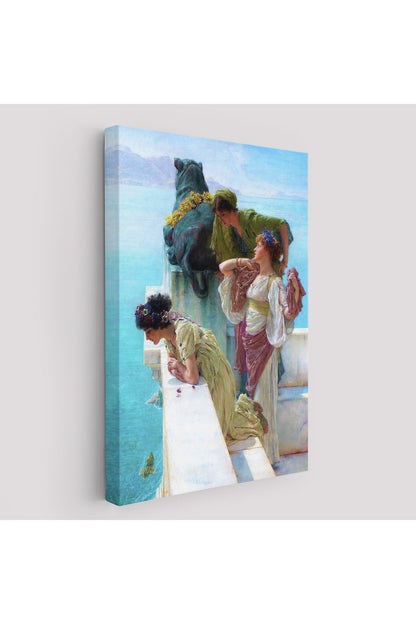 Dekoratif Kanvas Tablo, Duvar Tablosu-Denize Bakan Kızlar ve Yalıları 6037