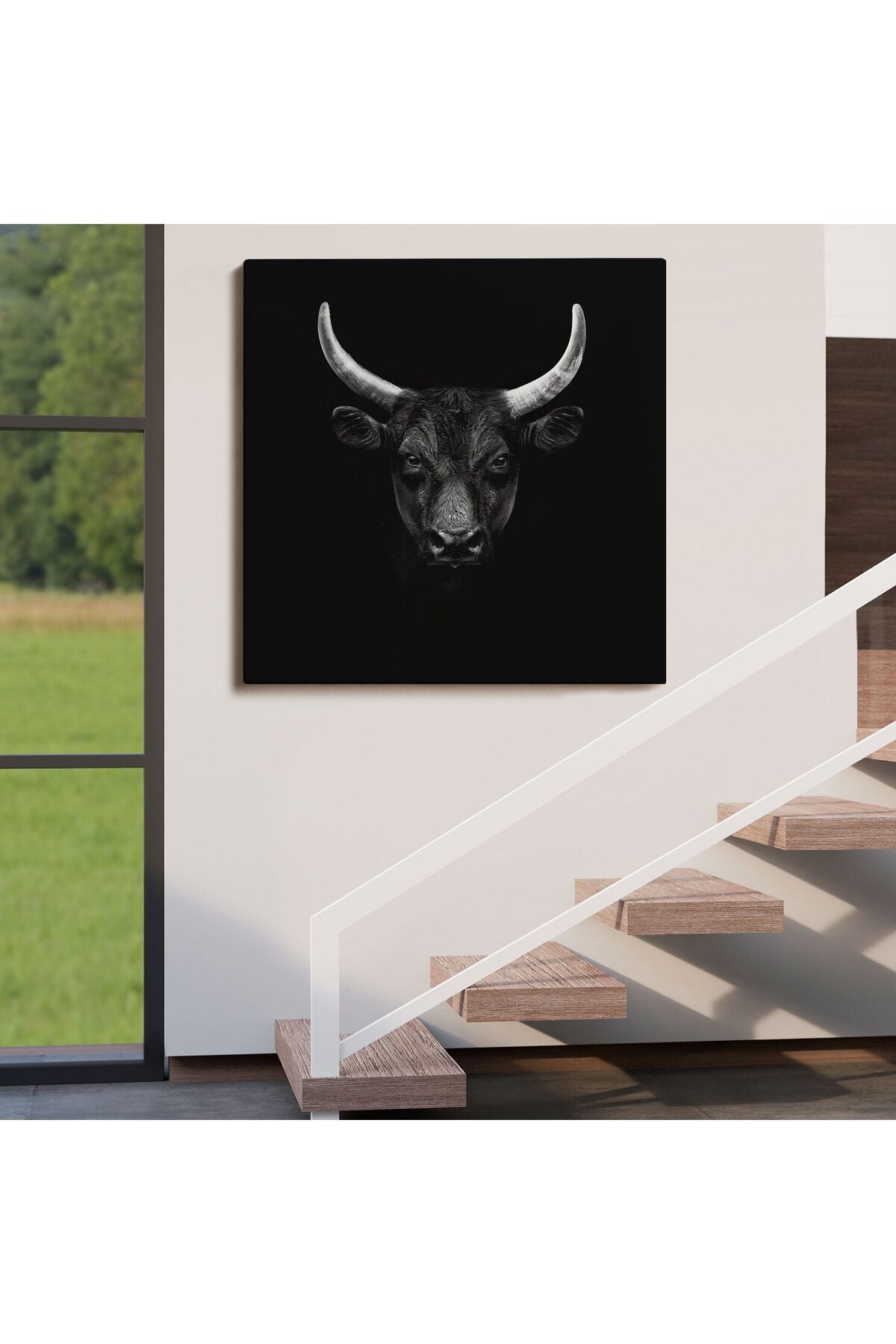 Boğa Dekoratif Kanvas Tablo-5809
