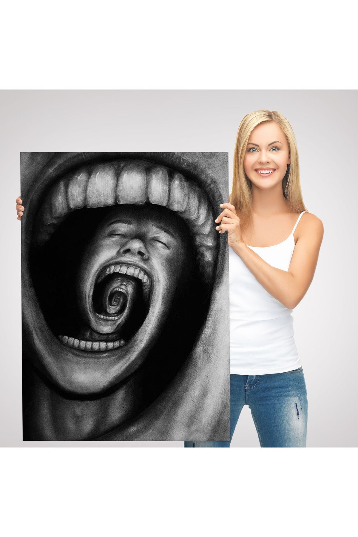 Depresyon ve Ruh Sağlığı Sanatı Duvar Sanatı Kanvas Tablo-5223