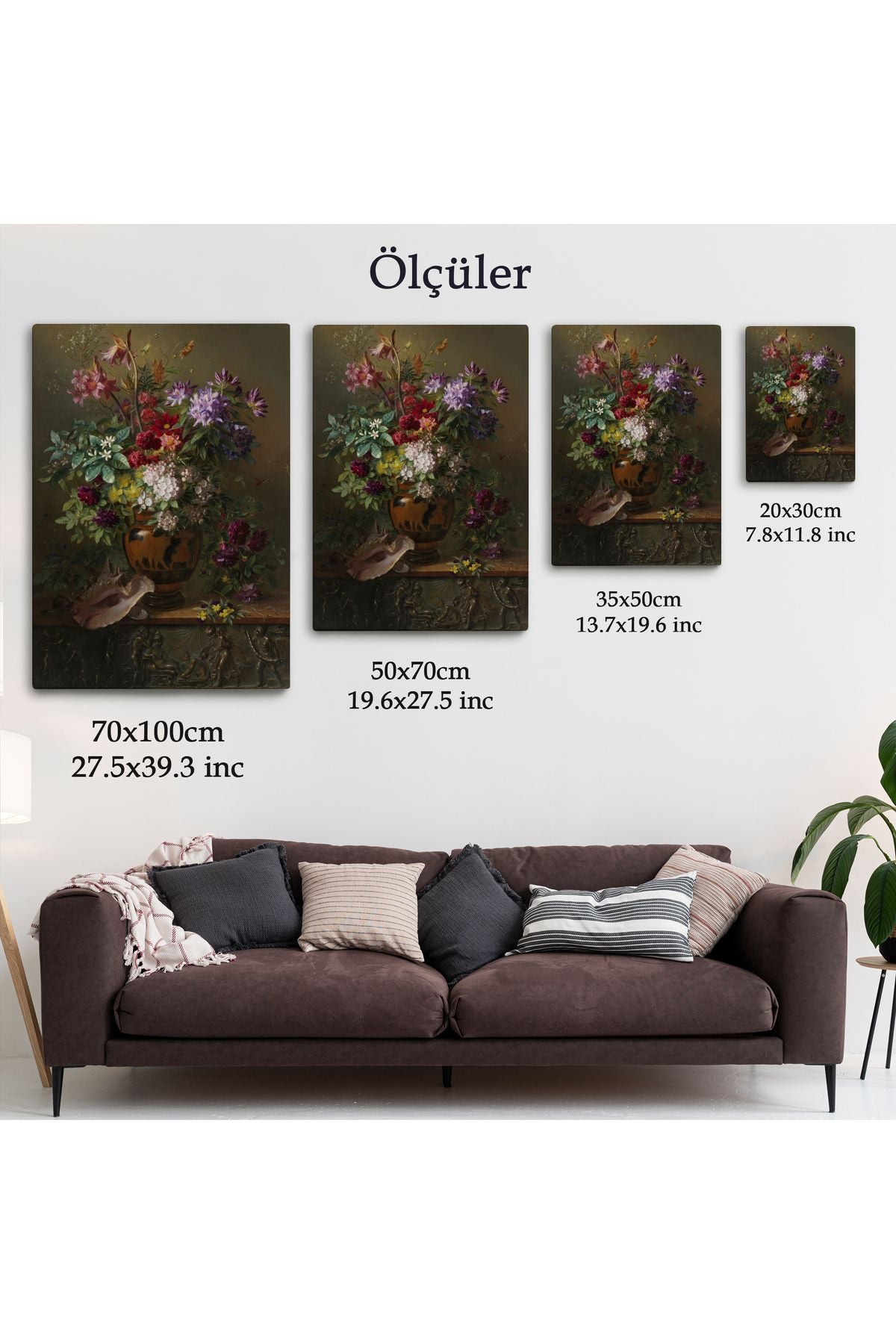 Vazodaki Renkli Çiçekler Tablosu-5925