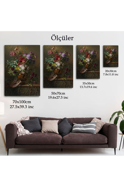 Vazodaki Renkli Çiçekler Tablosu-5925