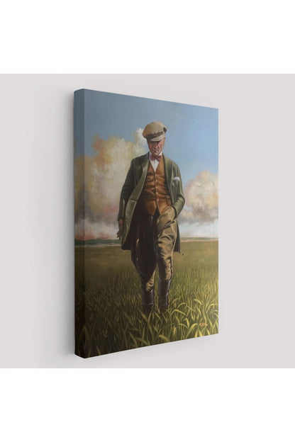 Tarlada Yürüyen Mustafa Kemal Atatürk Duvar Tablosu-6132