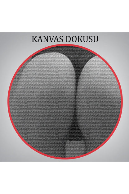 Duvara Yaslanan Pürüzsüz Seksi Adın Vücut Kanvas Tablo-5293