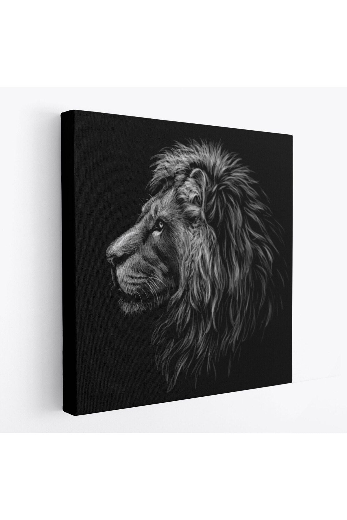 Erkek Aslan Dekoratif Kanvas Tablo-5816
