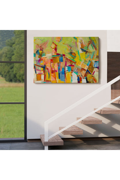 Soyut Yaglıboya Görünüm Dekoratif Kanvas Tablo-3430