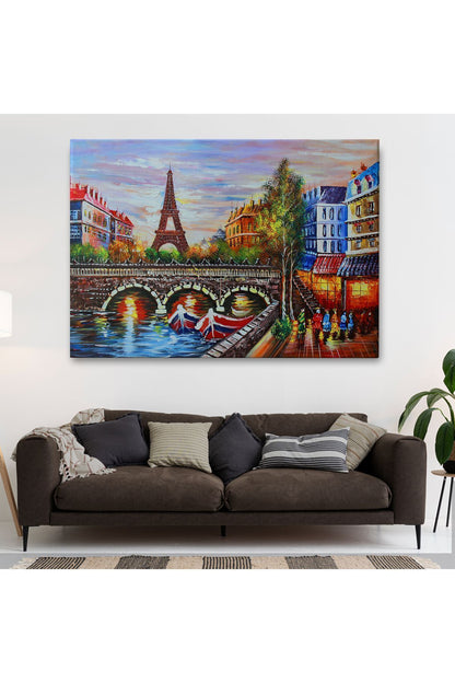 Dekoratif Kanvas Tablo, Duvar Tablosu- Eyfel Kulesi Paris, Modern 1232