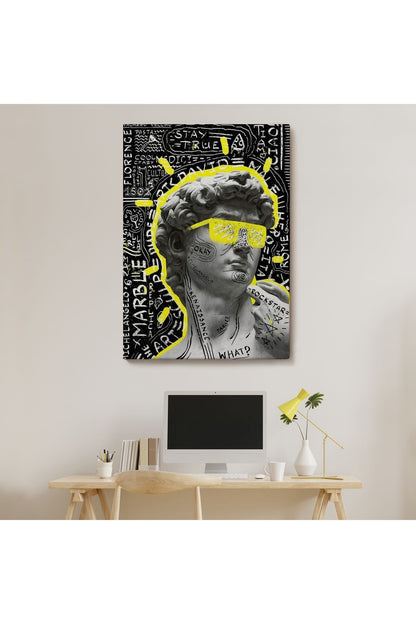 Michelangelo Buonarroti Davud Pop Art Tablosu-6376