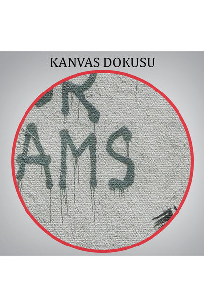 Bansky'nin Hayallerini Takip Et - İptal Edildi İsimli Eseri Kanvas Tablo-5009
