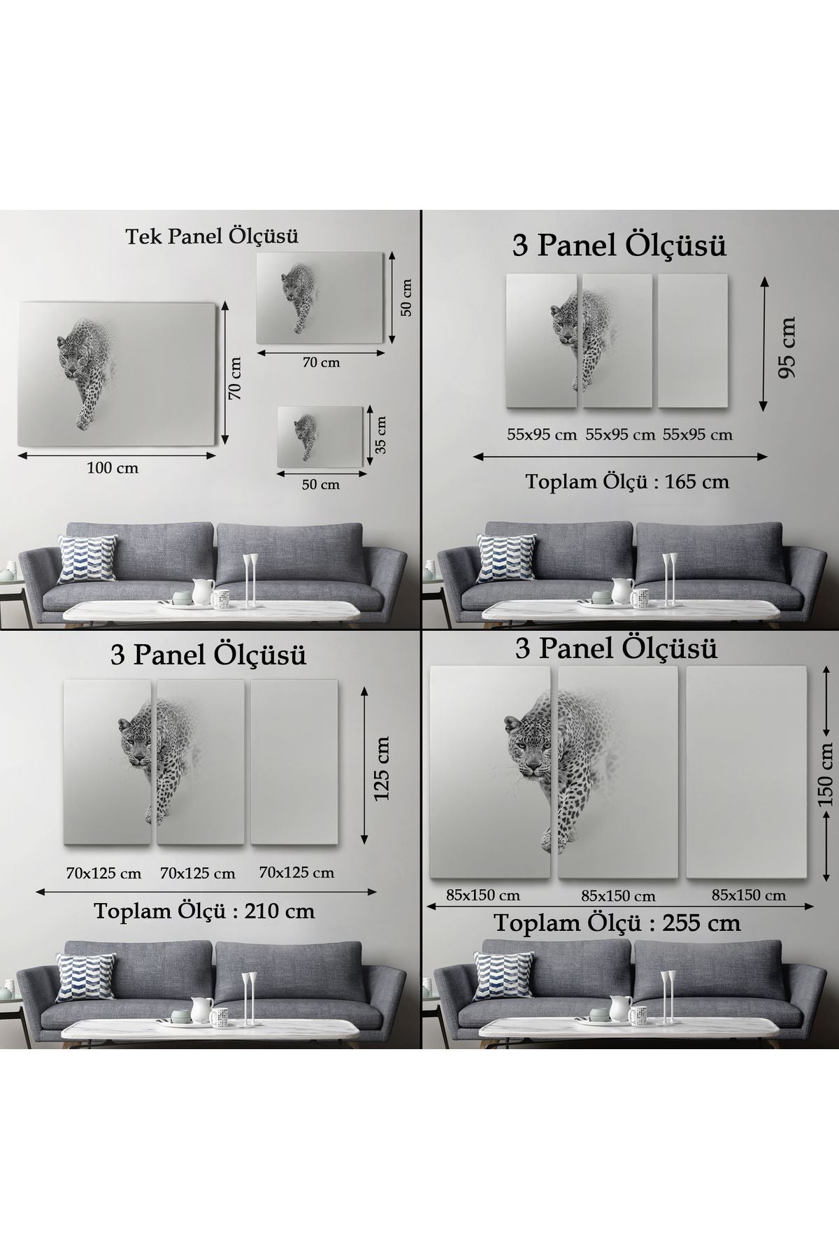 Leopar Dekoratif Kanvas Tablo 1154