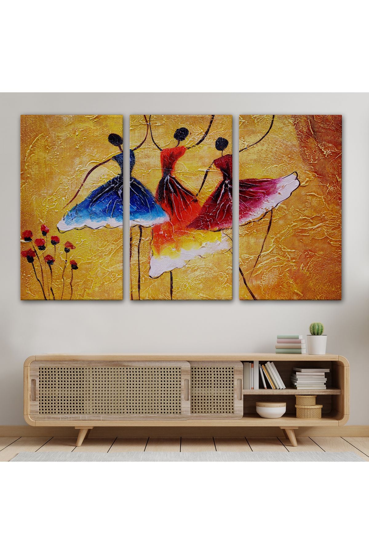 Dekoratif Kanvas Tablo, Duvar Tablosu-Yağlıboya Görünüm İspanyol Dansı 3488