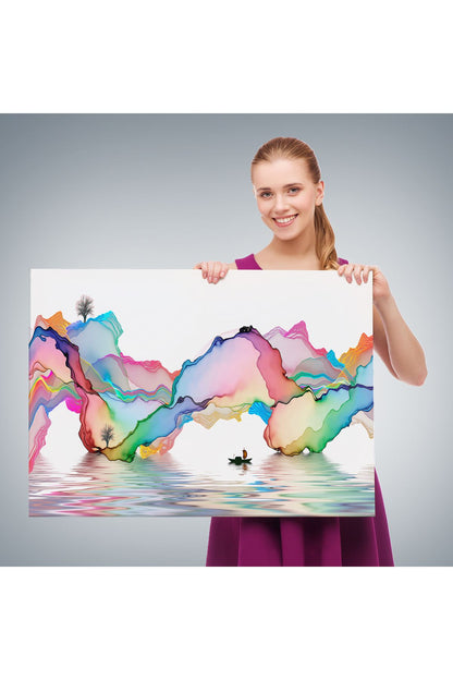 Soyut Mürekkep Sanatı Dekoratif Kanvas Duvar Tablosu-3680