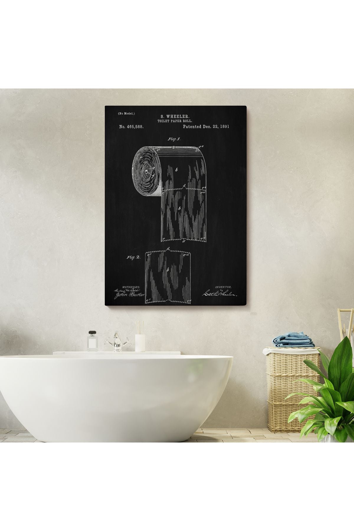 Tuvalet Kağıdı Rulosu Patent Kanvas Tablo-5242