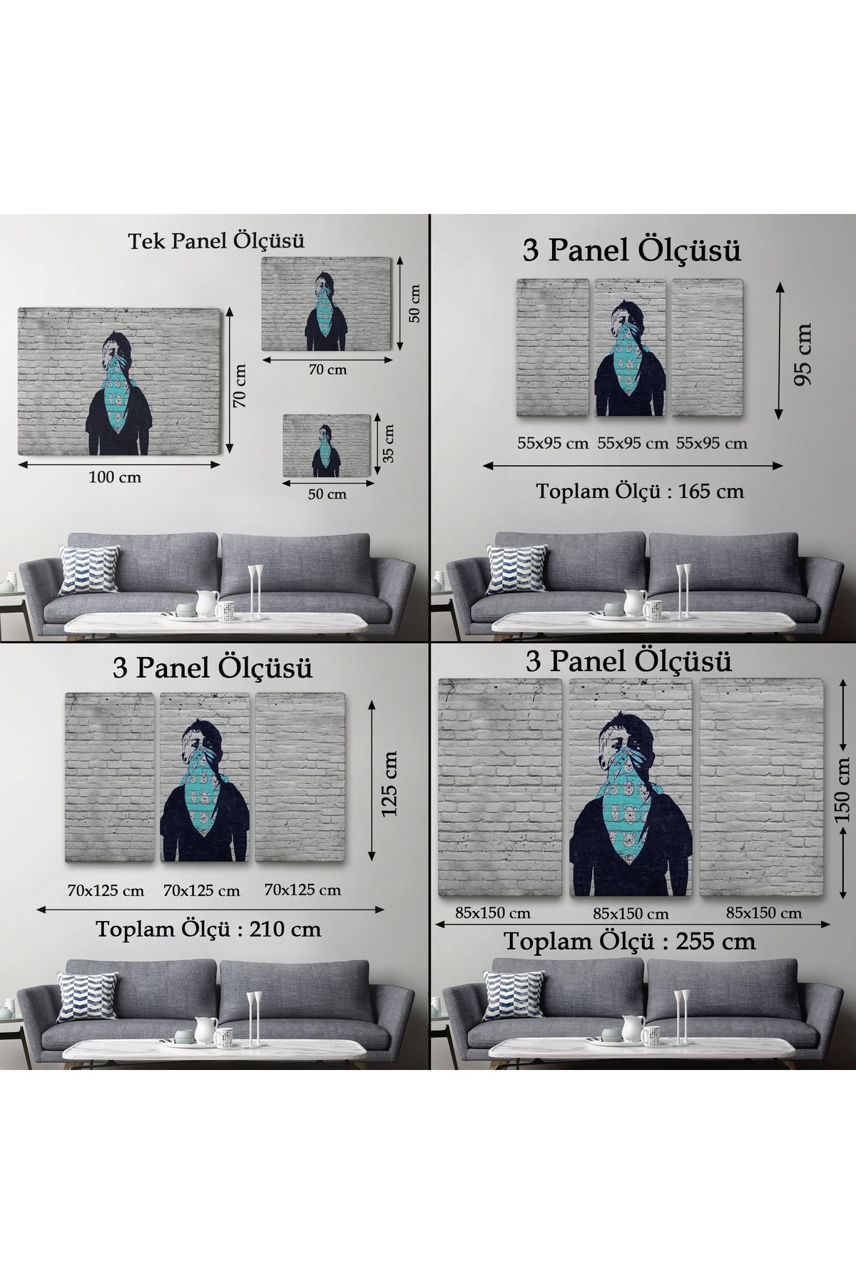 Bansky Anarşist Çocuk Kanvas Tablosu-5025