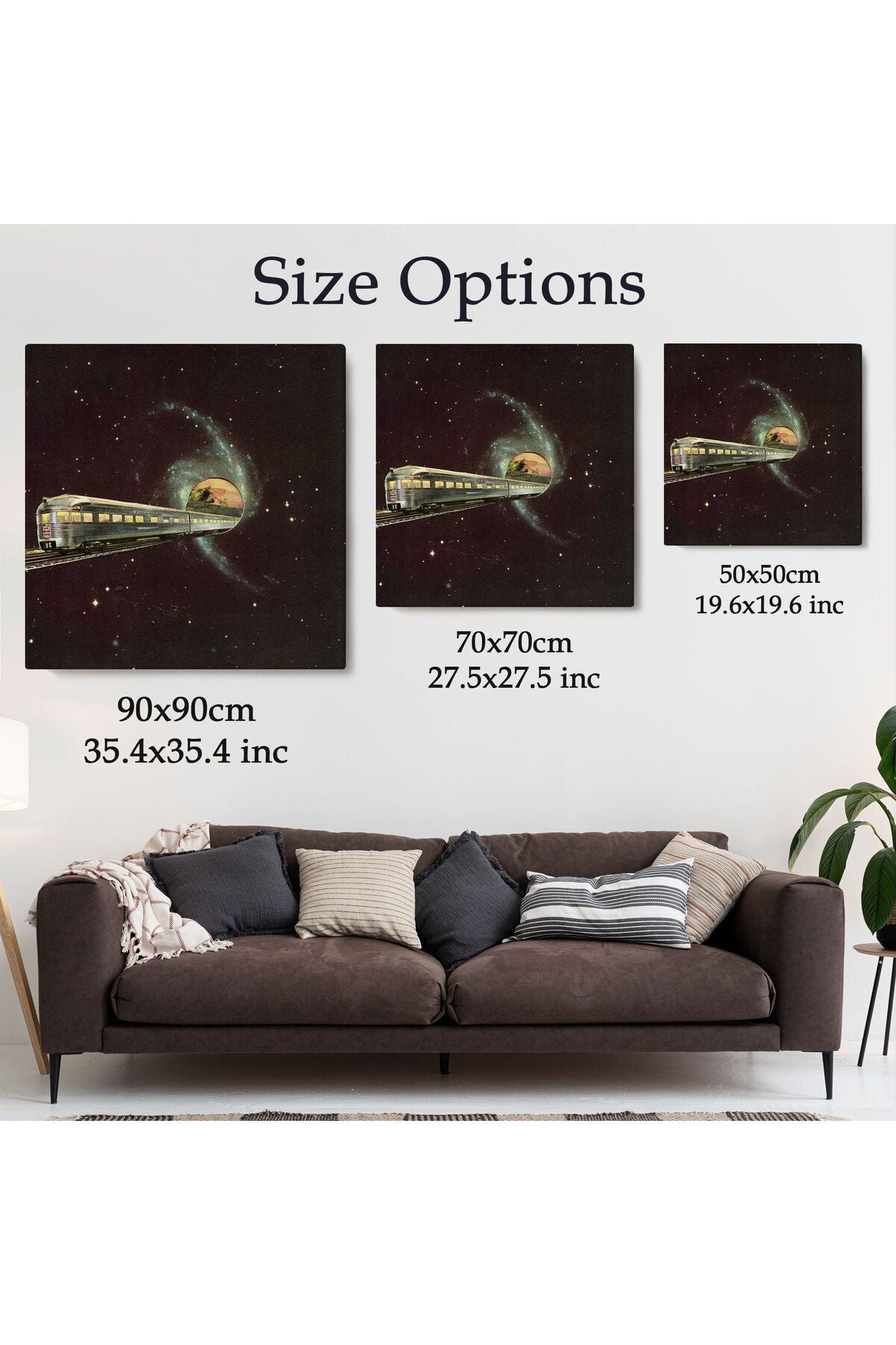 Uzayda Giden Tren Kanvas Tablo, Glaksi Treni-5858