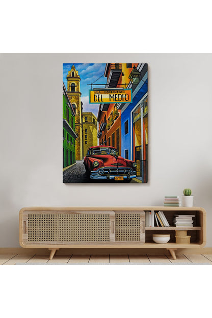 La Bodeguita Cuba Car Duvar Tablosu-6457
