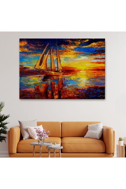 DB  Okyanustaki Büyük Yelkenli Duvar Tablosu-1227