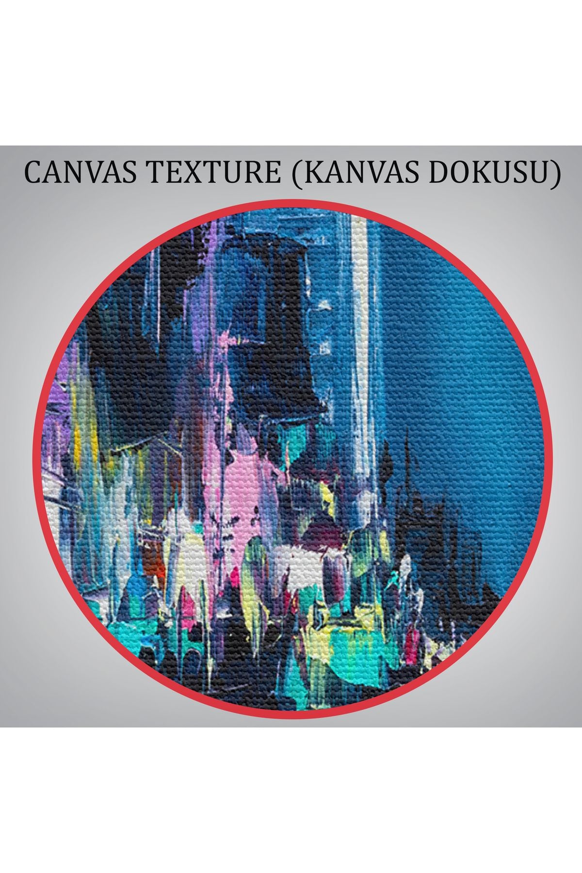 New York Gece Manzarası Yağlıboya Dekoratif Duvar Tablosu-3533