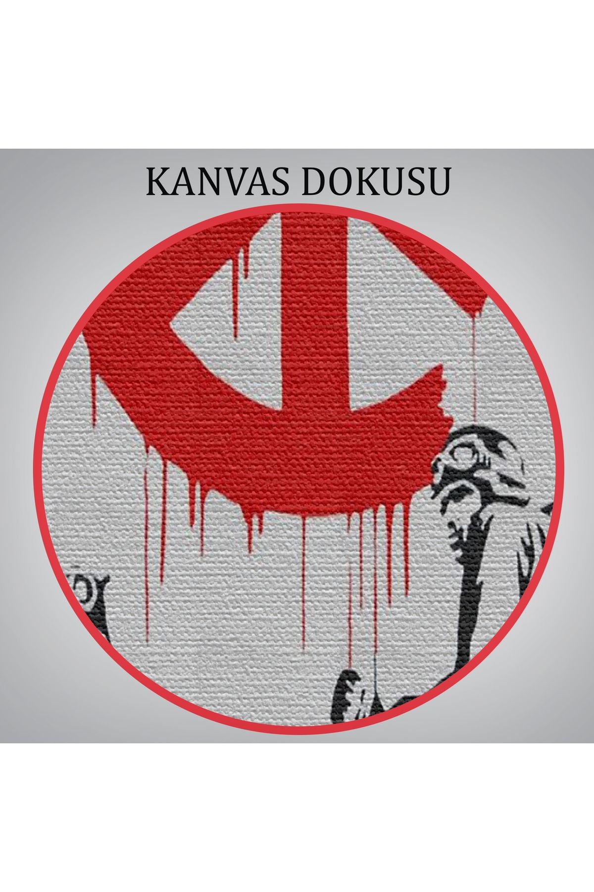 Bansky, Barış İşareti Yapan Askerler Kanvas Tablosu-5109