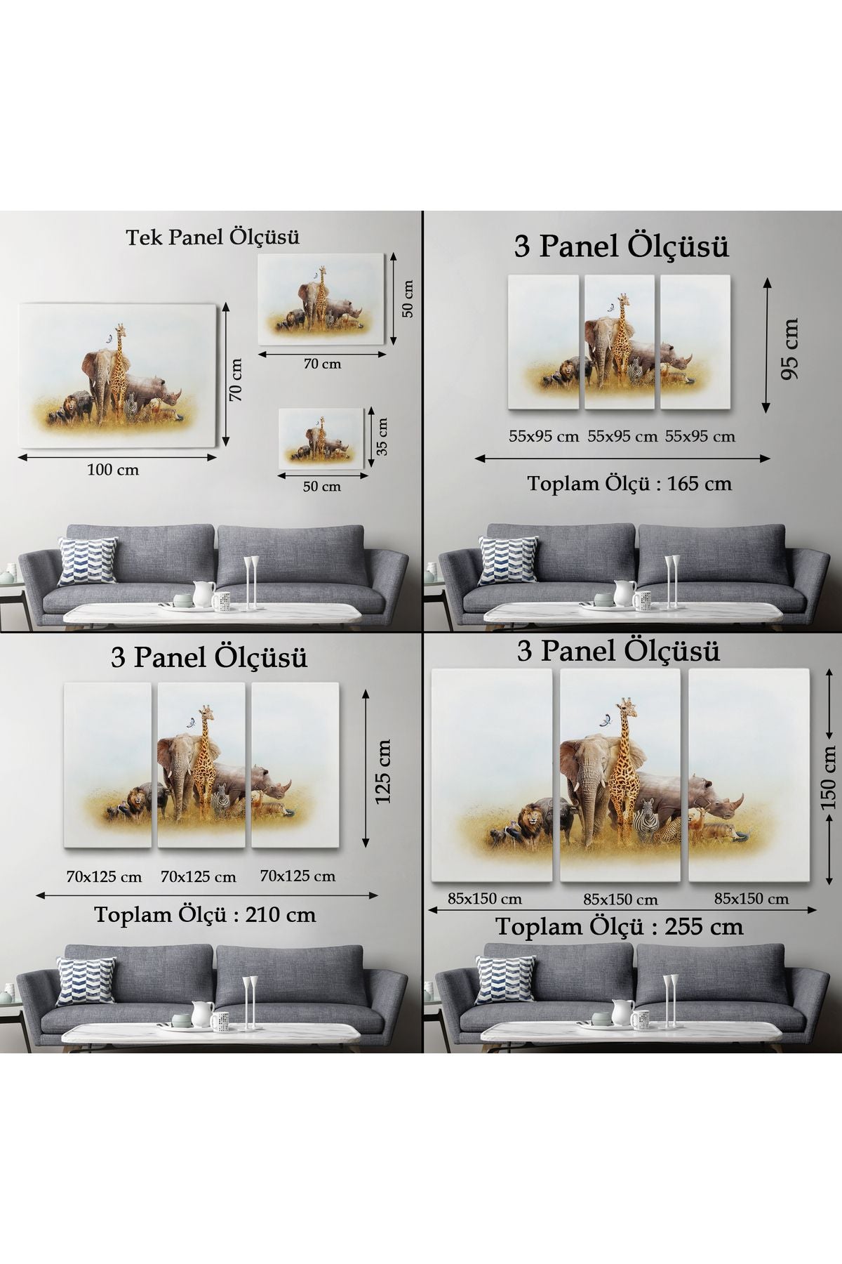 Hayvanlar Alemi Dekoratif Kanvas Tablo 1146