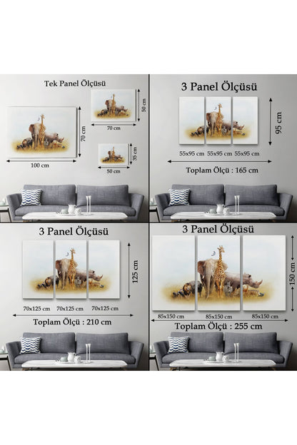 Hayvanlar Alemi Dekoratif Kanvas Tablo 1146