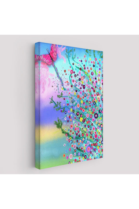 Renkli Çiçekler ve Kelebek Temalı Duvar Tablosu-6072