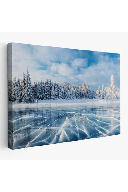 YB HG Donmuş Göl Ukrayna Dekoratif Kanvas Duvar Tablosu-3537