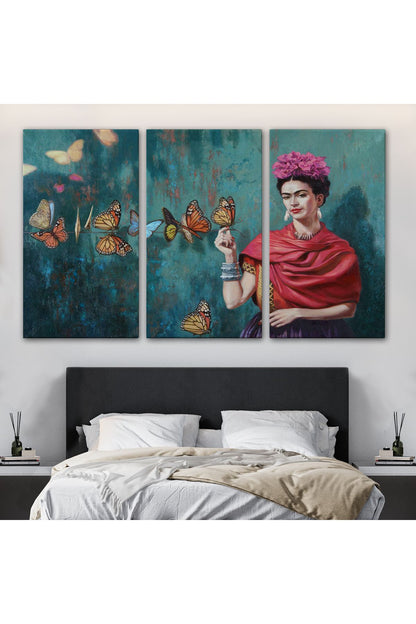 Ünlü Ressam ve Kelebekler Kanvas Tablo-5169