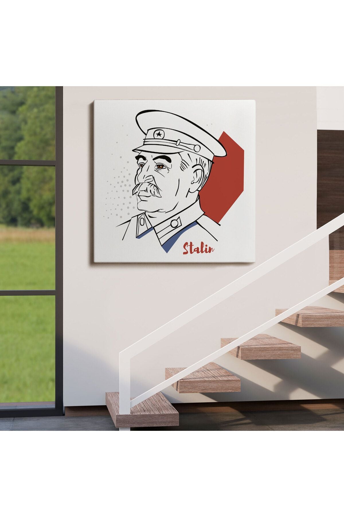 Stalin Dekoratif Kanvas Duvar Tablosu-5822
