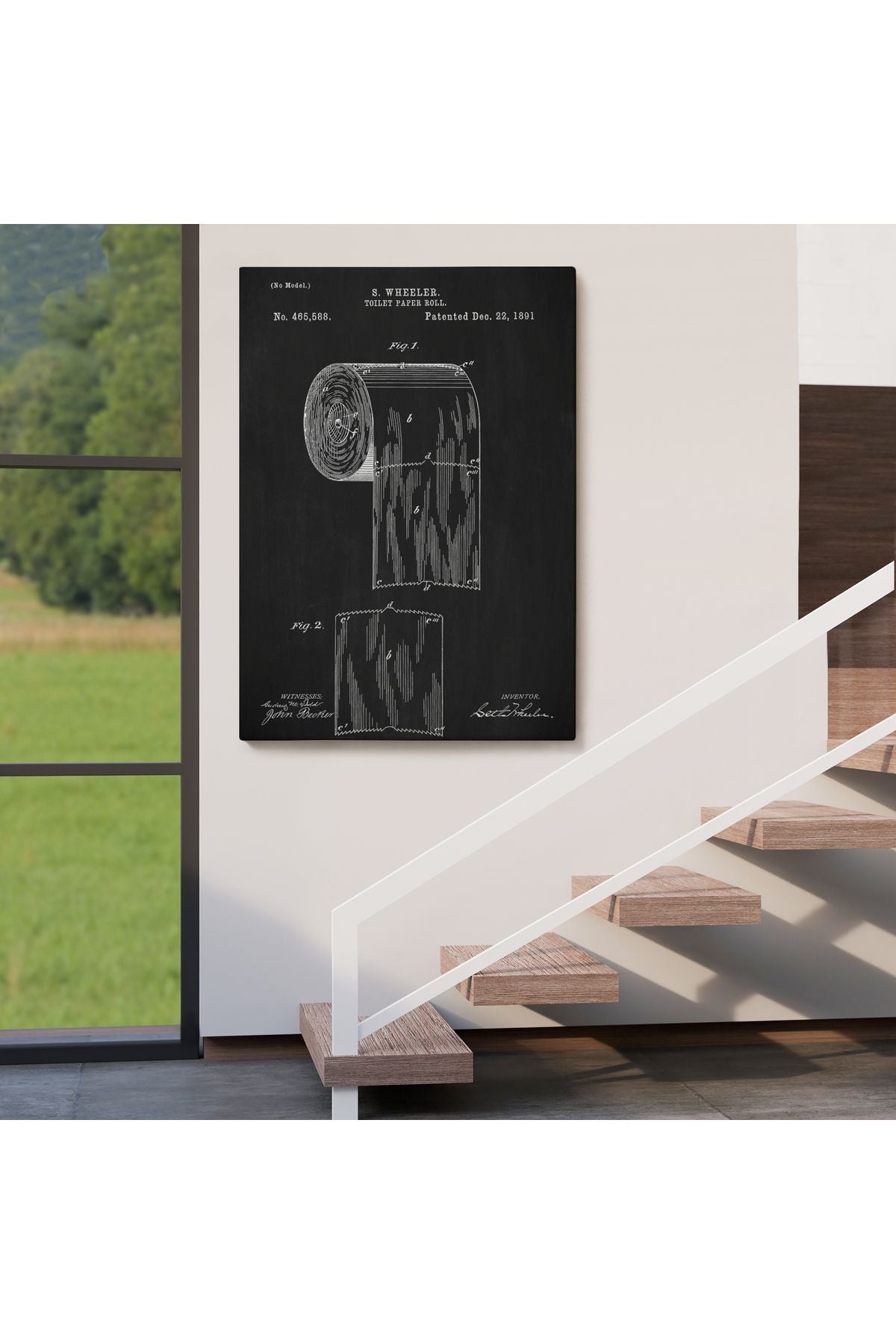 Tuvalet Kağıdı Rulosu Patent Kanvas Tablo-5242