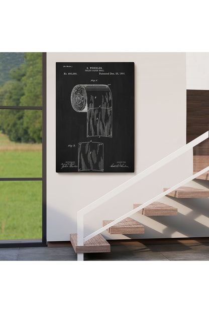 Tuvalet Kağıdı Rulosu Patent Kanvas Tablo-5242