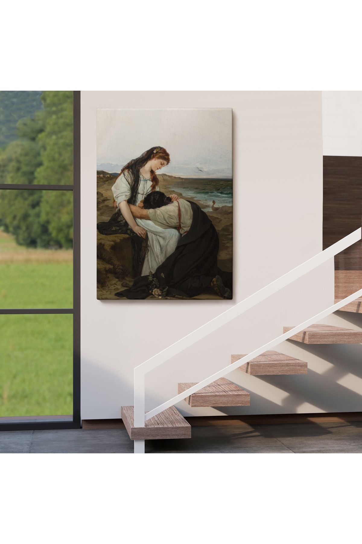 Hanus Knöchel'in Deniz Kıyısında İsimli Eseri Tablosu, On the Seashore -6180