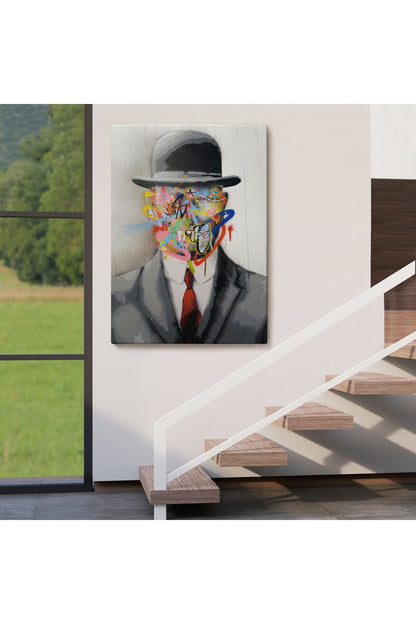 Rene Magritte Ünlü Resim “İnsanın Oğlu” Graffiti Pop Art Tablosu-6316