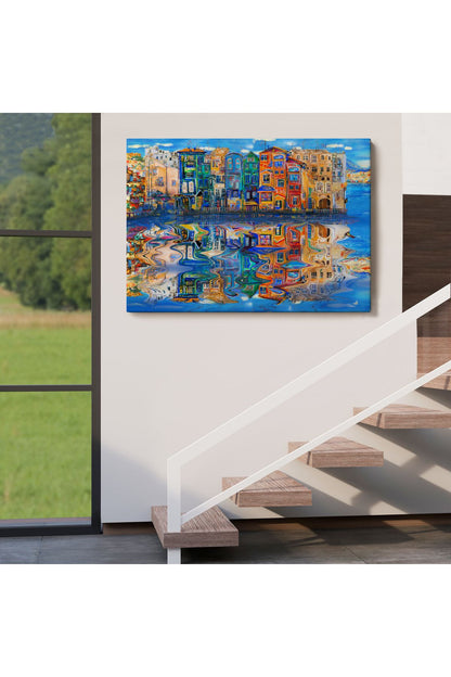 Amsterdam Hollada Şehir Yansıması Duvar Tablosu-1208