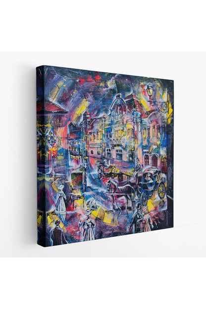Renkli Şehir Manzarası Kanvas Tablo-5898