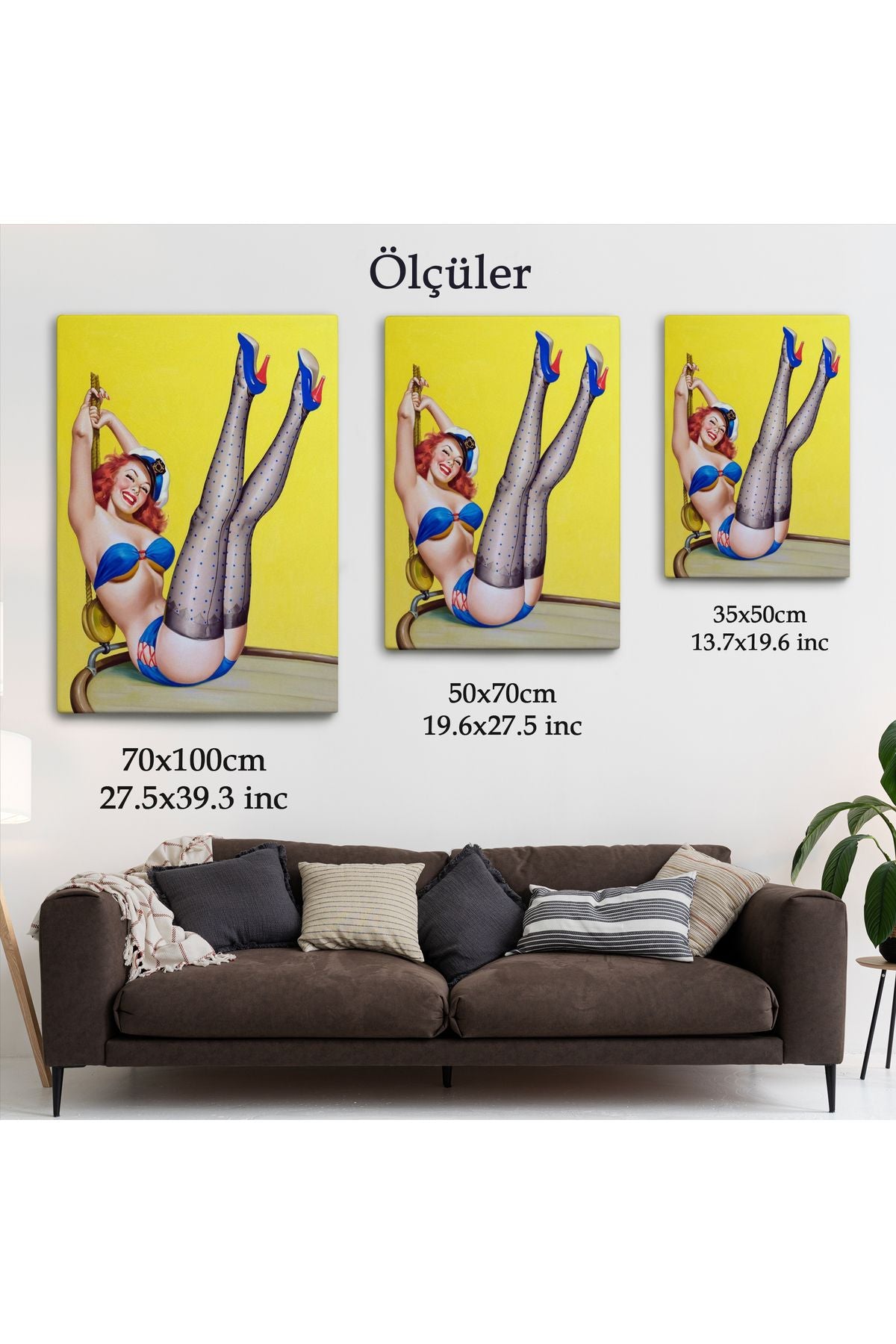 Amerikalı Güzel Kadın Çizgi Roman Kapağı Duvar Tablosu-6231