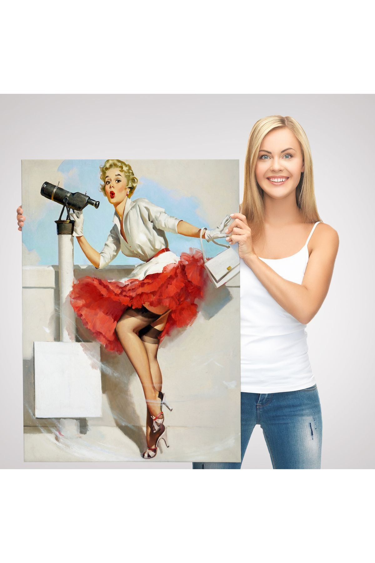 Sexi Denizci Kadın Dekoratif Duvar Tablosu-6434