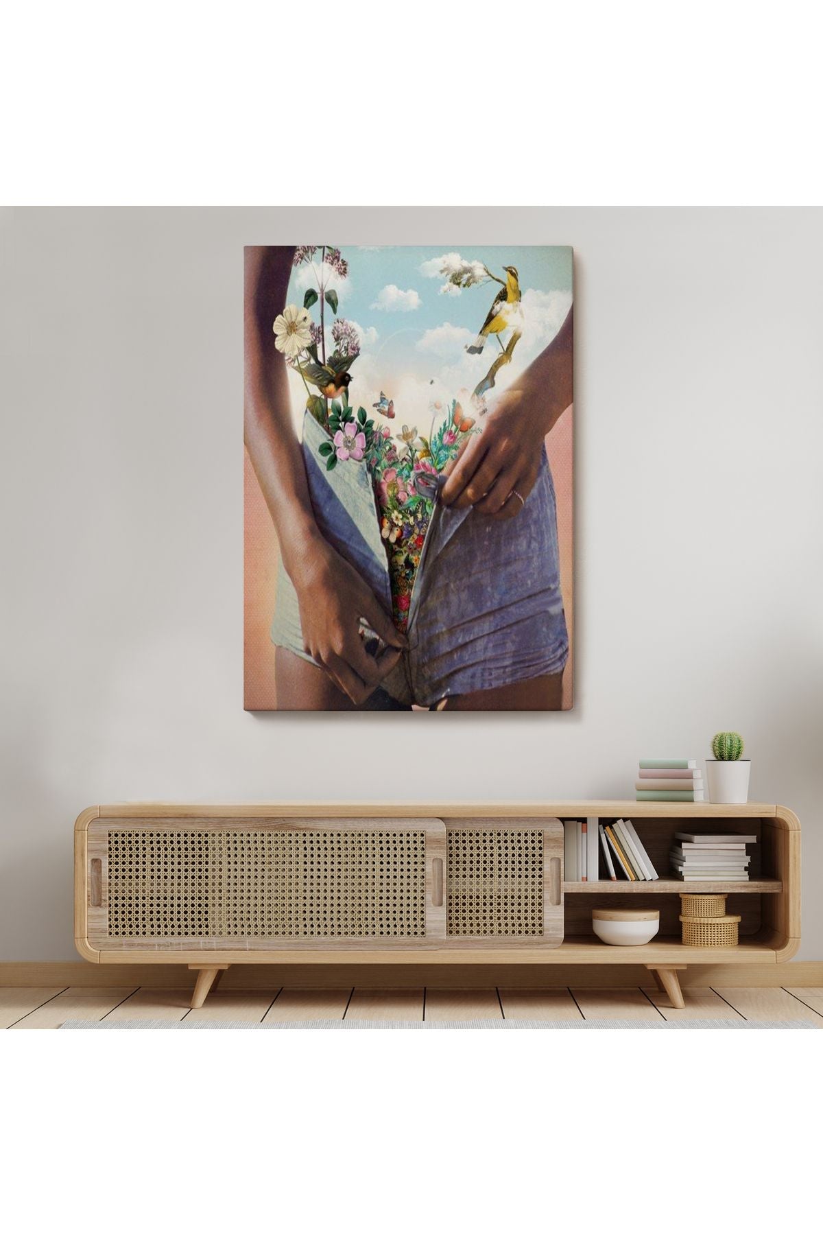 Kadının İçindeki Çiçek Bahçesi Dekoratif Duvar Tablosu-6152