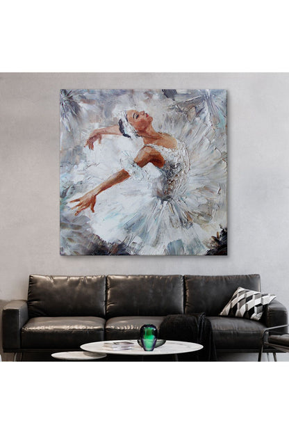mstseri001 Balerin Kız Yağlıboya Görünüm Dekoratif Kanvas Duvar Tablosu-5824