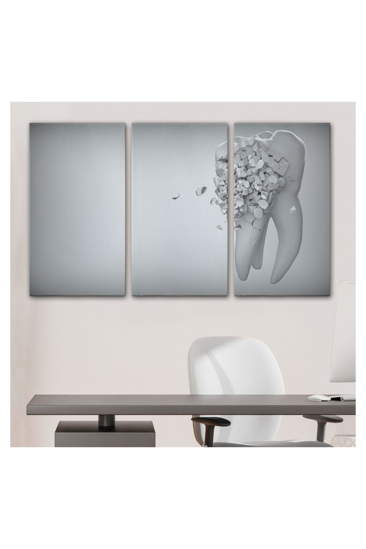 Kanvas Tablo, Duvar Dekoru, Çürüyen Diş, Diş Kliniği Diş Hekimi 5372 BUNGKNV