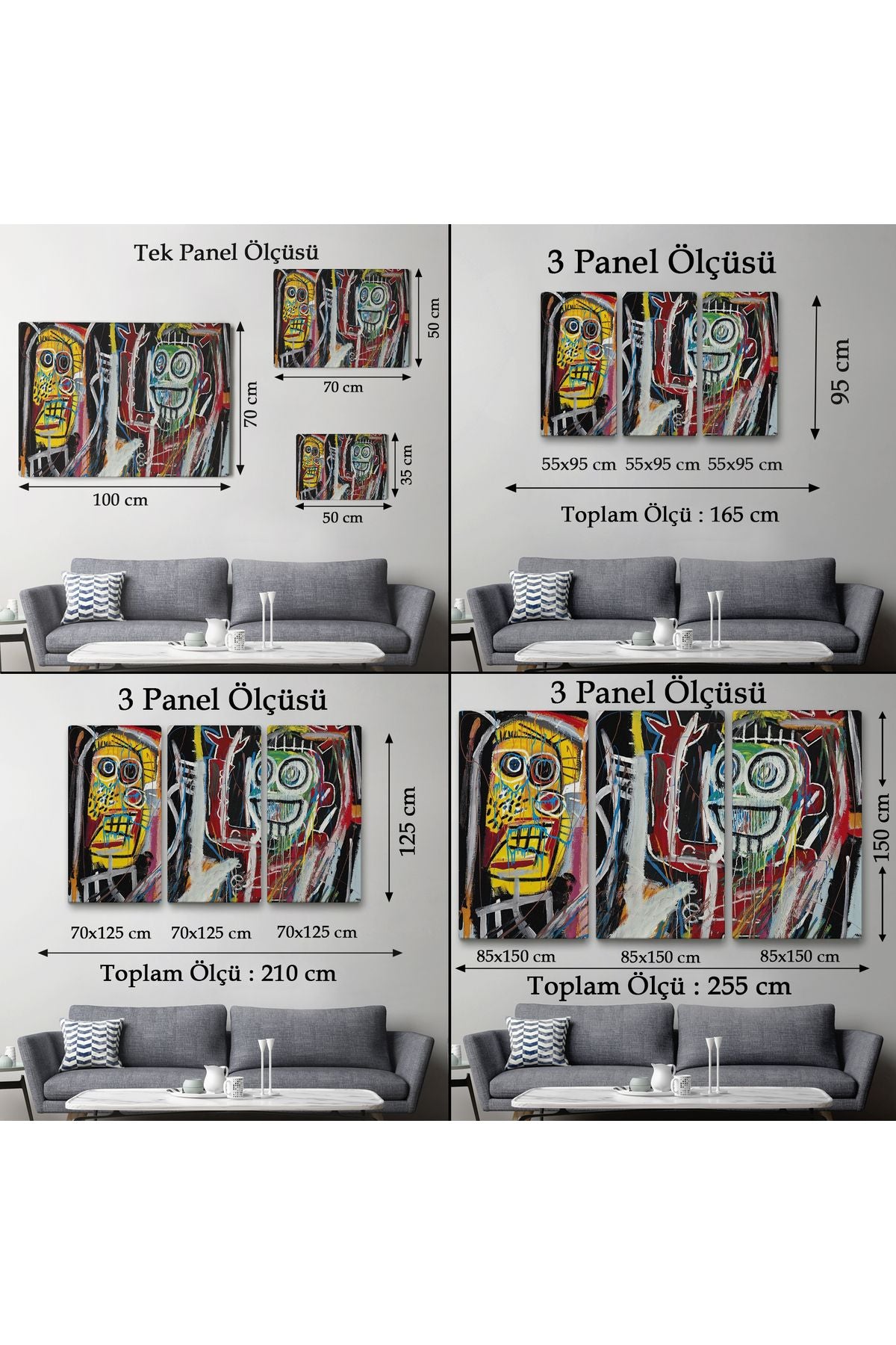 Jean Michel Basquiat, Boom Patmala Eseri Kanvas Tablo-5032