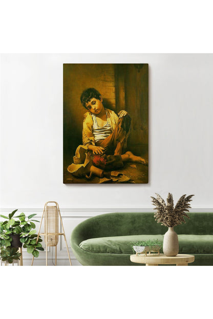 İranlı Ressam Morteza Kartouzıan Garip Çocuk Eseri Duvar Tablosu-6088