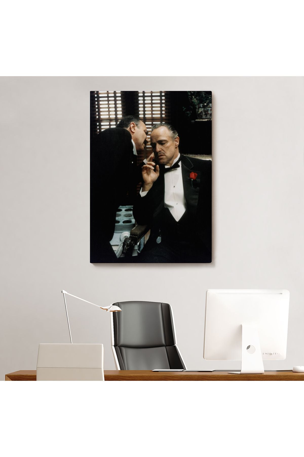 The Godfather Kanvas Tablo, Vito Corleone Film Sahnesi Kanvas Tablo-5279